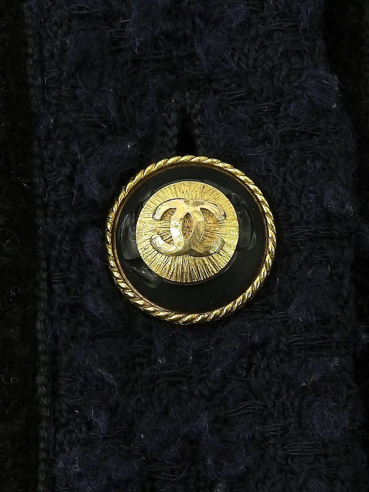 1993 Tweed CC Mark 纽扣套装,海军蓝