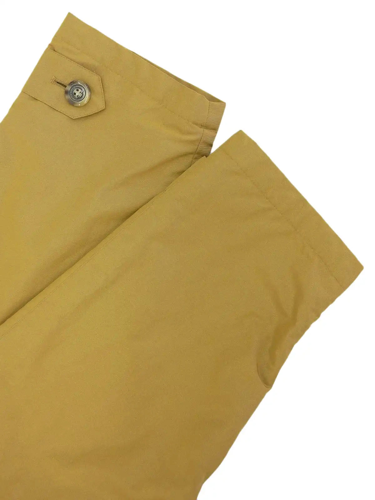 Fur Hooded Design Button Coat in Mustard