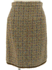 1993 Tweed CC Mark 纽扣套装,棕色/多色