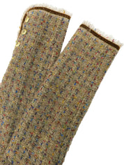 1993 Tweed CC Mark 纽扣套装,棕色/多色