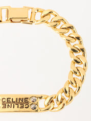 金色徽标牌链式手链