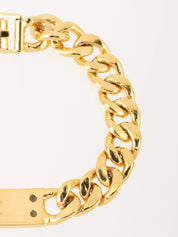 金色徽标牌链式手链