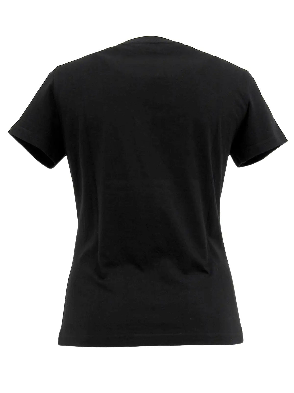 Logo Rainbow Print Half Sleeve Top in Black/Multi