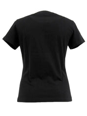 Logo Rainbow Print Half Sleeve Top in Black/Multi
