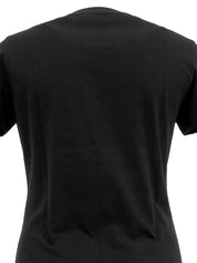 Logo Rainbow Print Half Sleeve Top in Black/Multi