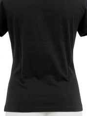 Logo Rainbow Print Half Sleeve Top in Black/Multi