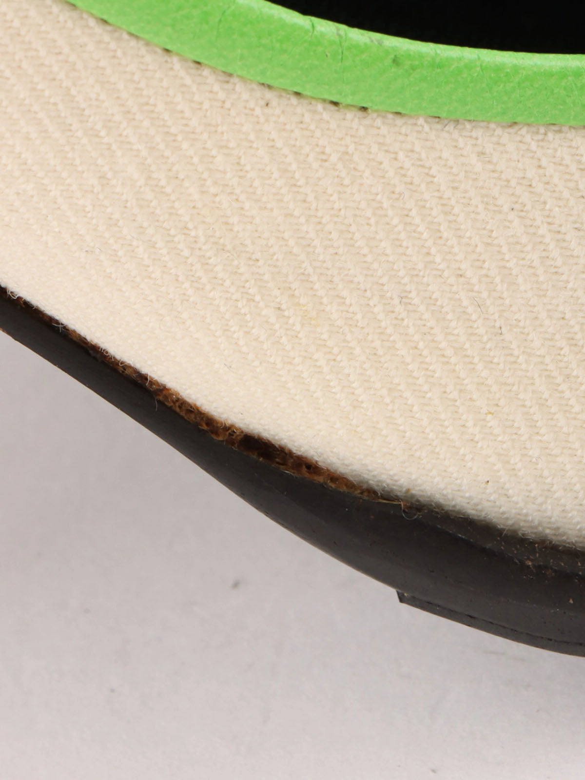 Check pattern logo plate pumps in green/white/navy