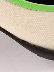 Check pattern logo plate pumps in green/white/navy