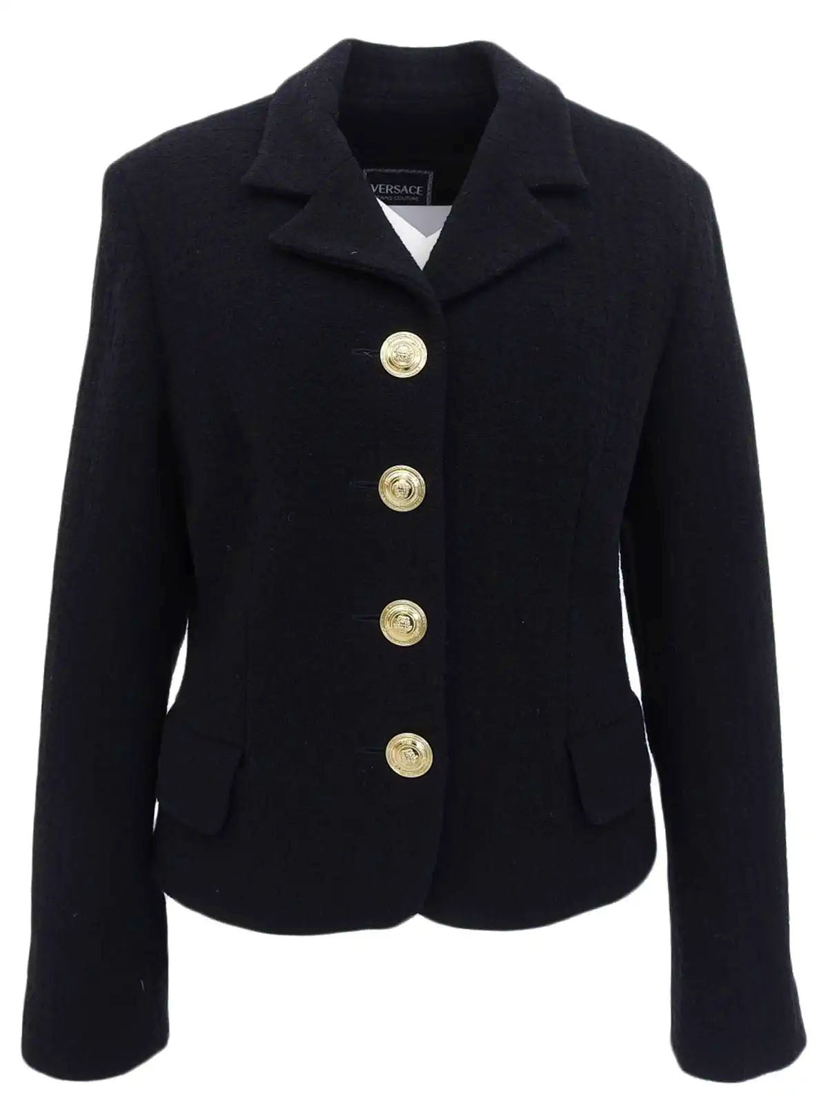 Medusa Button Jacket in Black