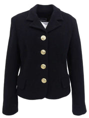 Medusa Button Jacket in Black