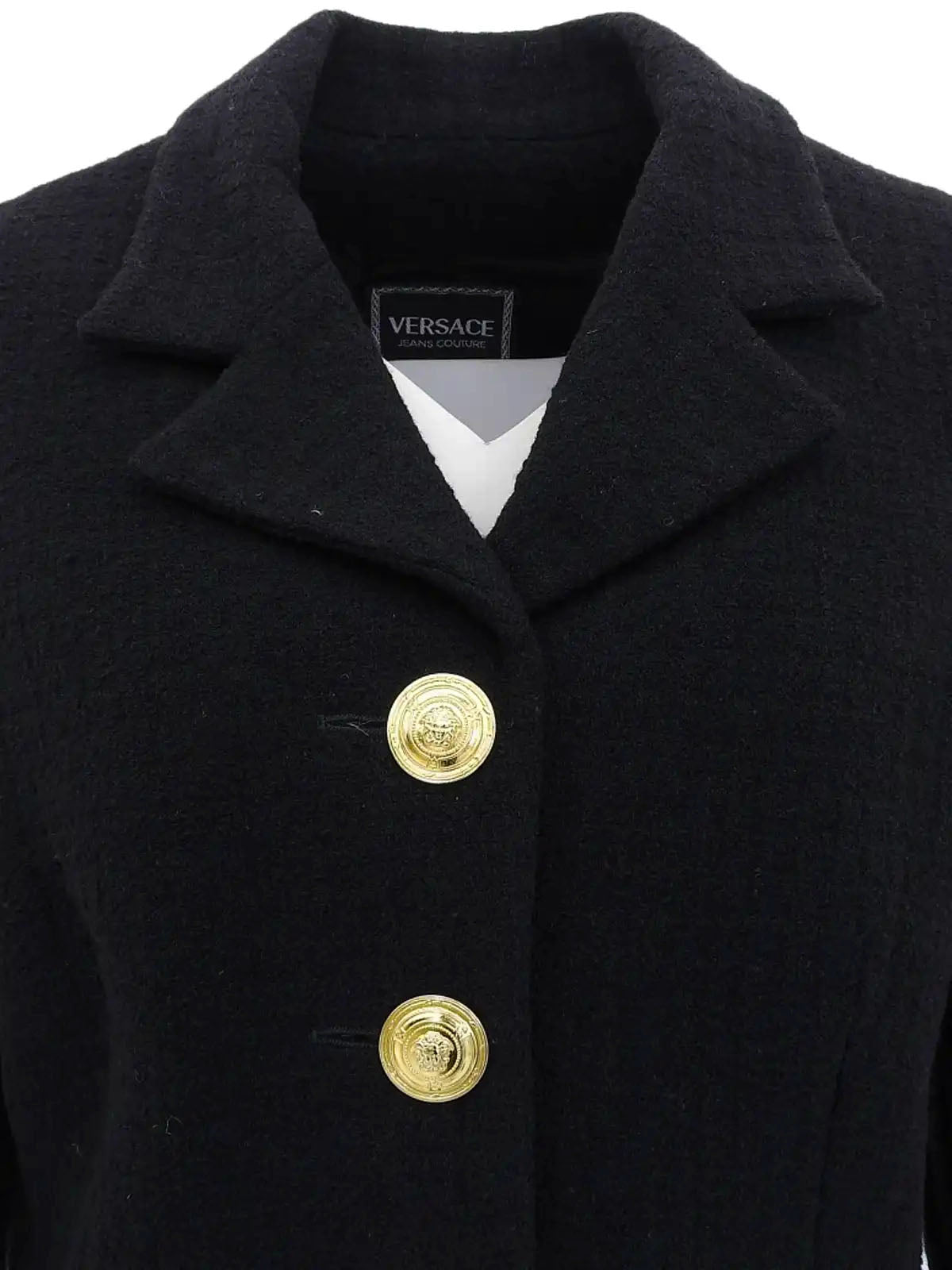 Medusa Button Jacket in Black