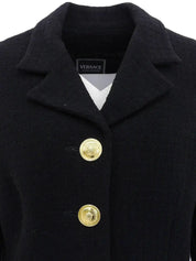 Medusa Button Jacket in Black