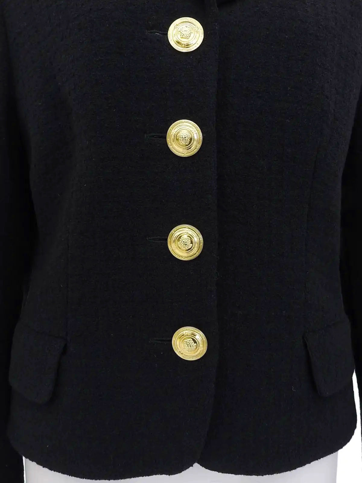 Medusa Button Jacket in Black