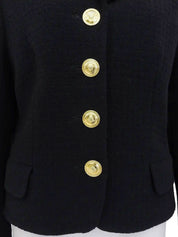 Medusa Button Jacket in Black