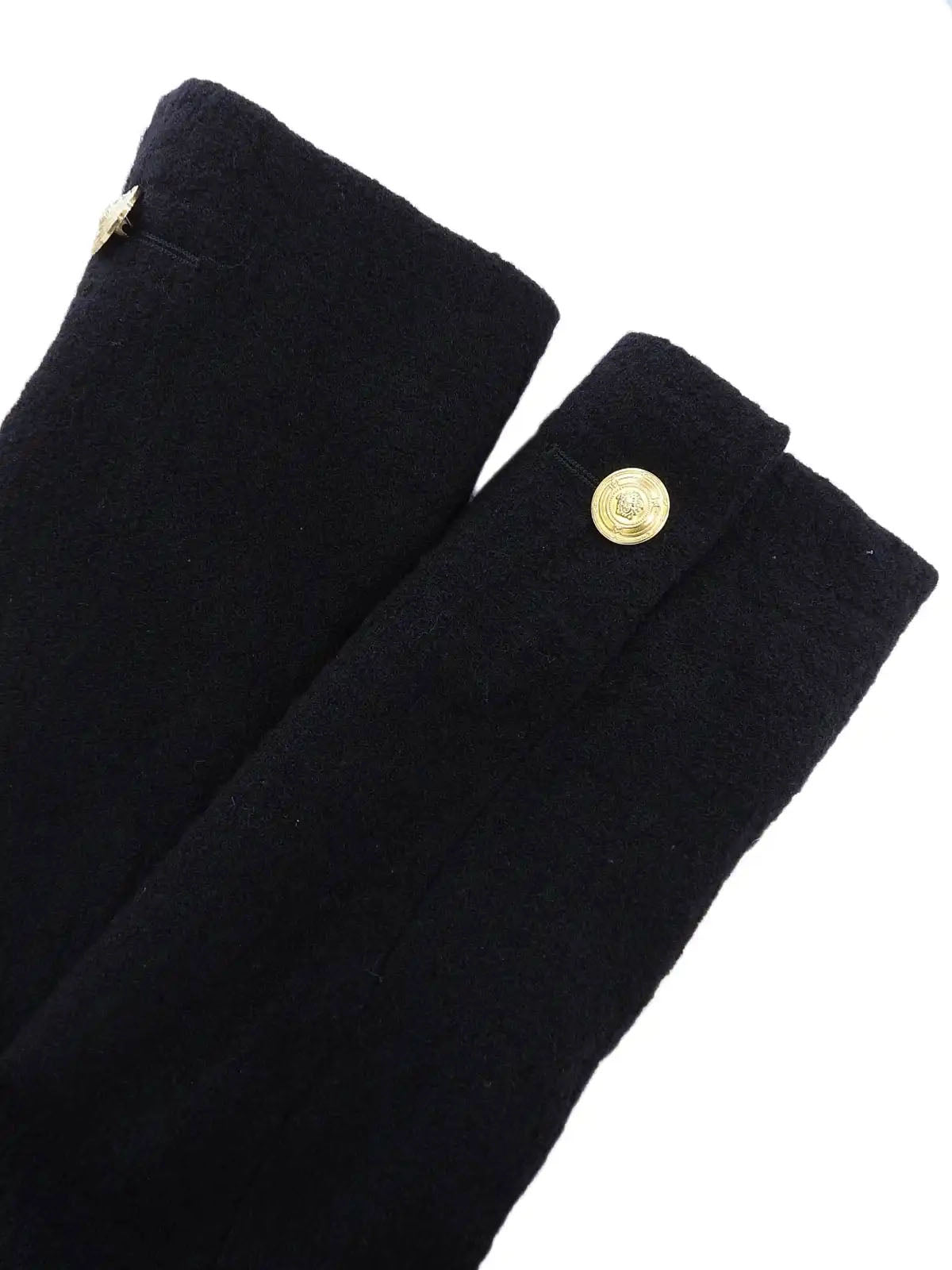 Medusa Button Jacket in Black