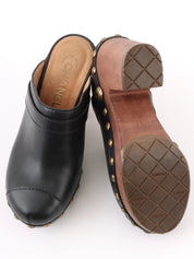 CC Mark Studded Clog Sandals Black