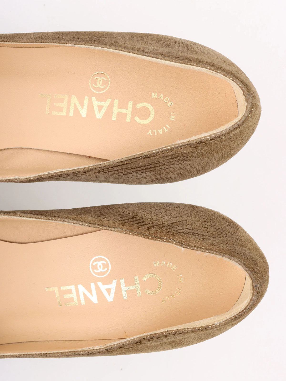 Two-tone CC Mark Stitch Pumps in Bronze/Black