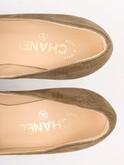 Two-tone CC Mark Stitch Pumps in Bronze/Black