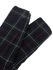 Wool check pattern jacket in green, navy, and multicolor