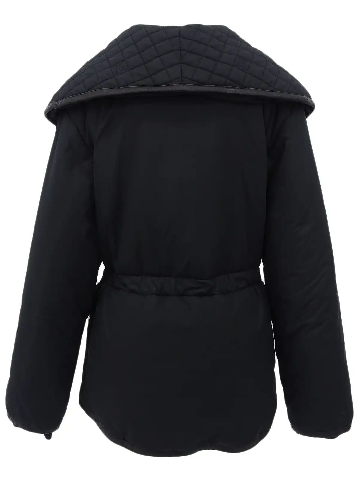 Monogram Embroidered Coat in Black