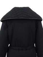 Monogram Embroidered Coat in Black