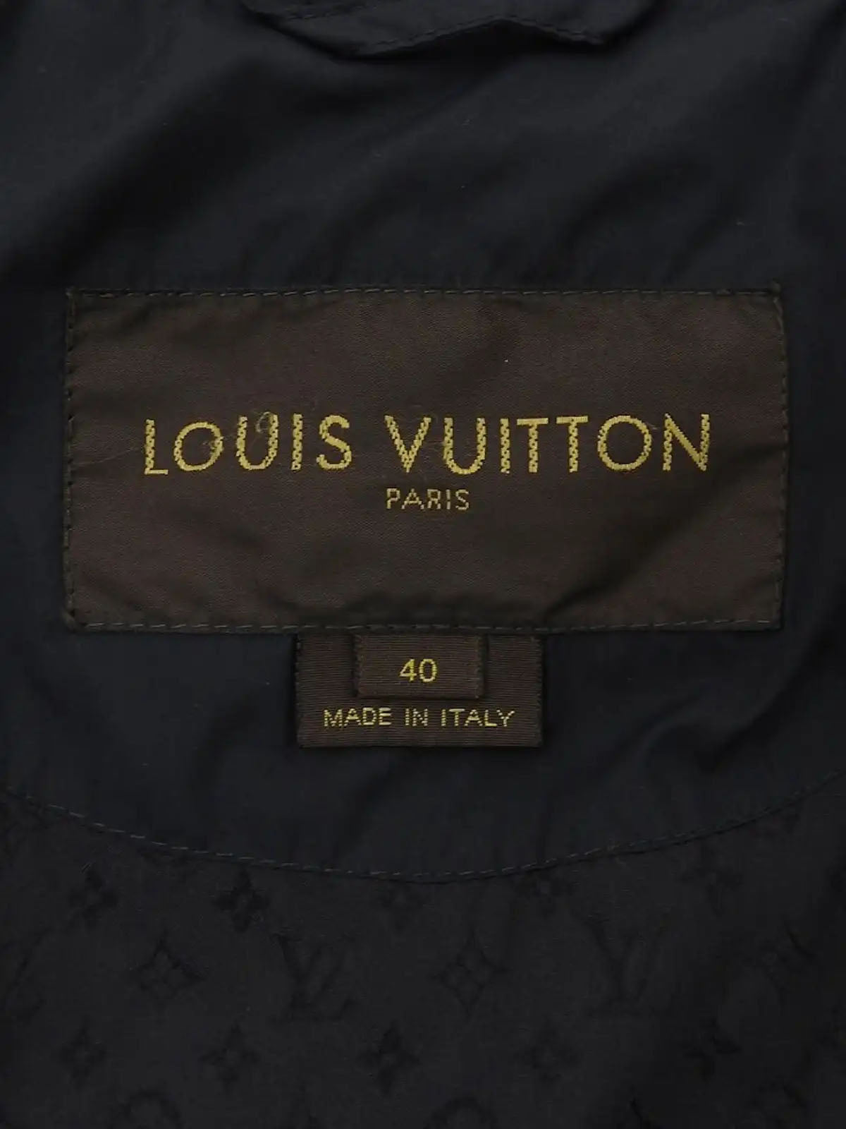 Monogram Embroidered Coat in Black