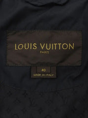 Monogram Embroidered Coat in Black