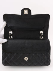 2005 Caviar Skin 经典翻盖链条包 25厘米 黑色