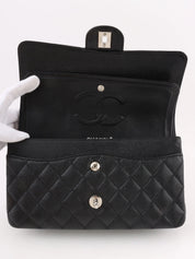 2005 Caviar Skin 经典翻盖链条包 25厘米 黑色