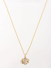 徽章标志牌项链金色