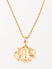 徽章标志牌项链金色