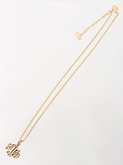 徽章标志牌项链金色