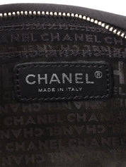 2004 Silk Satin Pearl CC Mark Chain Shoulder Bag Black