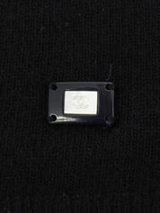 2002 羊绒迷你 CC 标志无袖针织上衣(黑色)