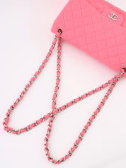 Pink cotton classic flap chain bag, circa 2014