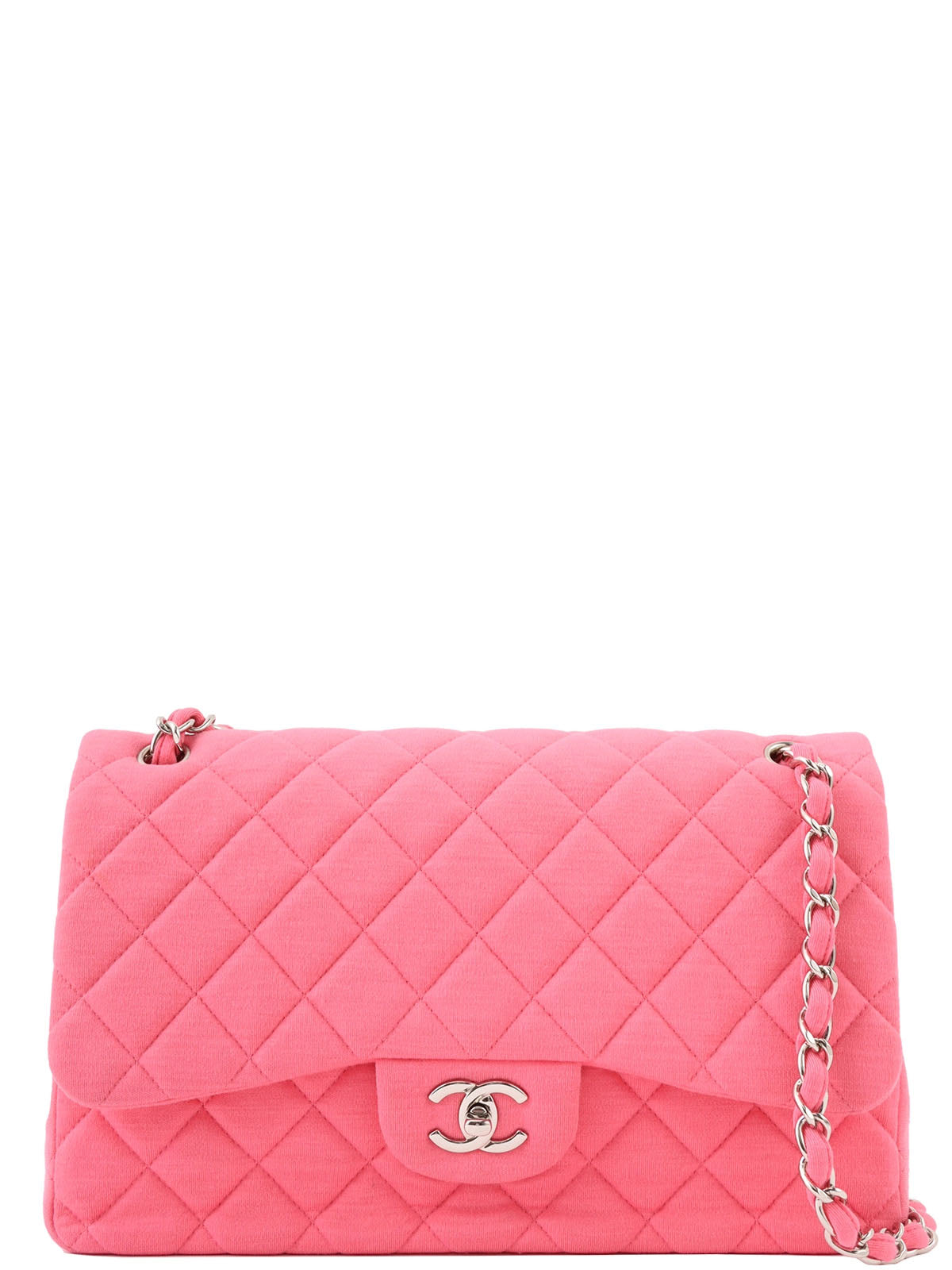 Pink cotton classic flap chain bag, circa 2014