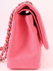 Pink cotton classic flap chain bag, circa 2014