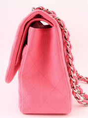 Pink cotton classic flap chain bag, circa 2014