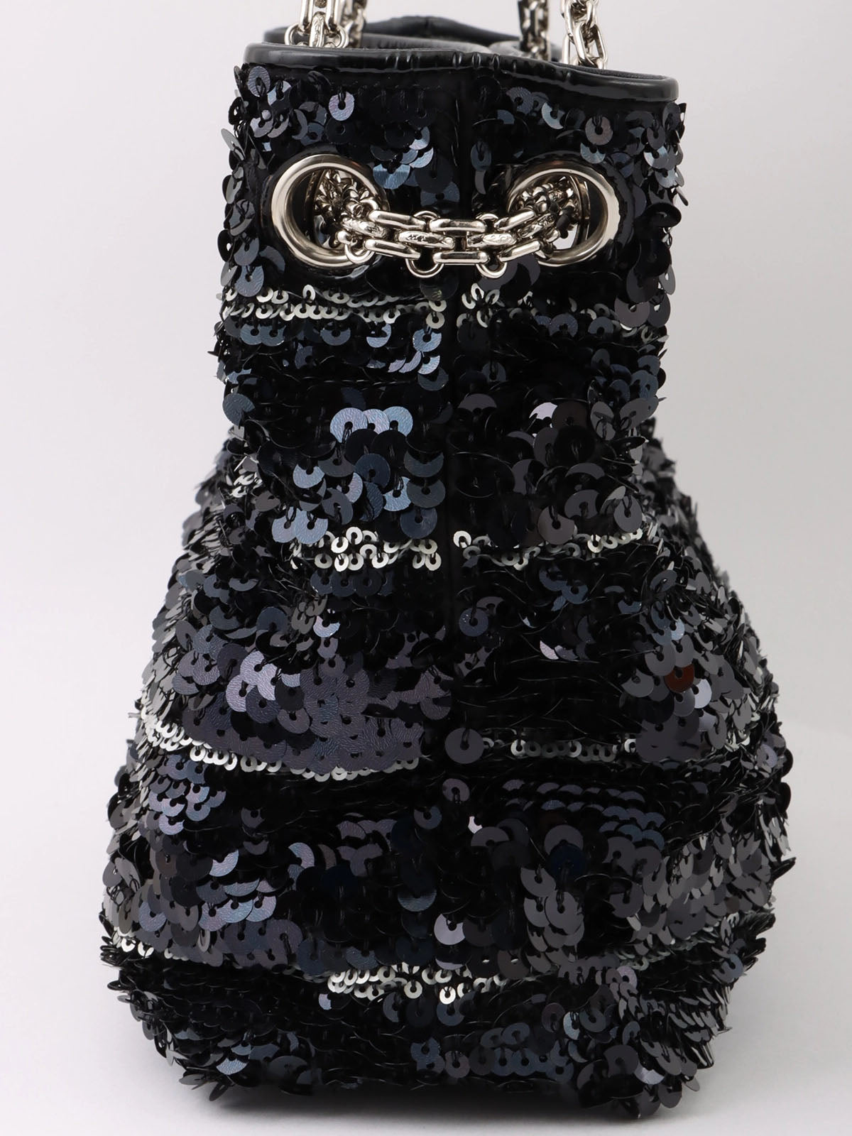 2011 亮片 2.55 链条托特包,黑色