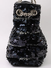 2011 亮片 2.55 链条托特包,黑色