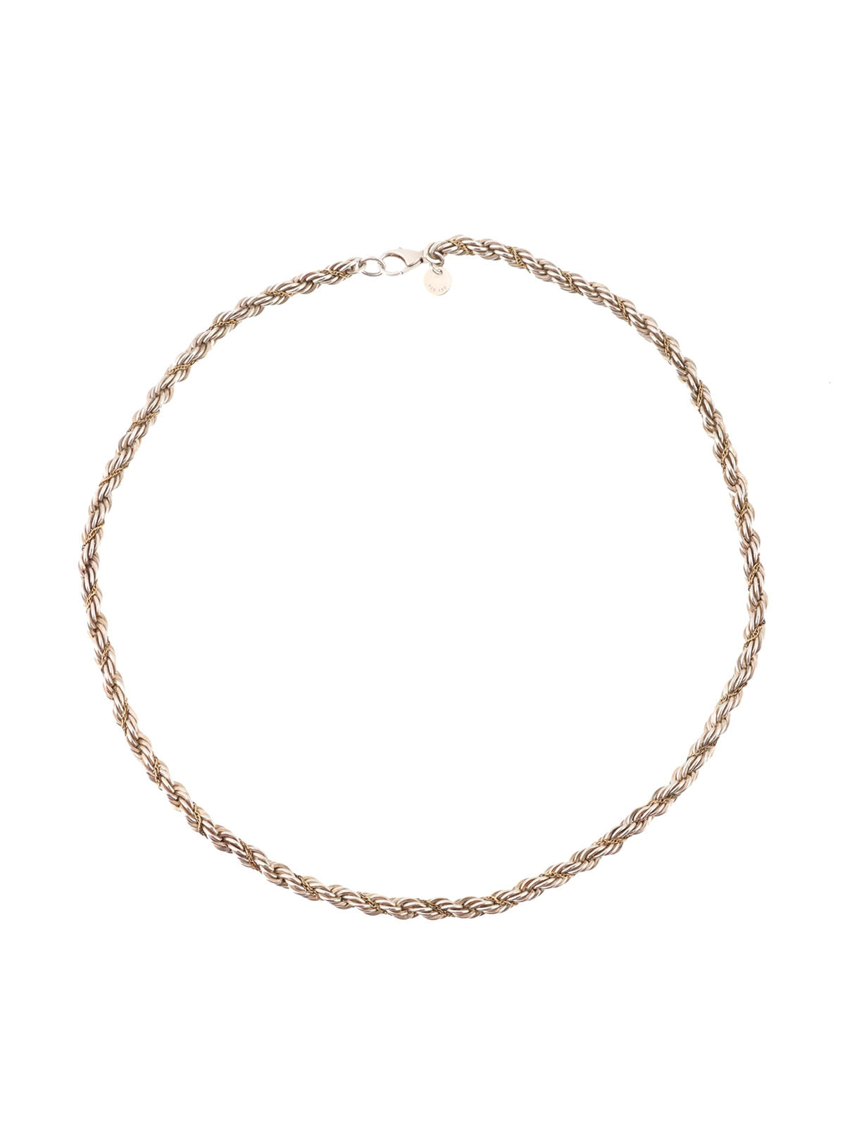 18K925 Twist Chain Necklace Silver/Gold