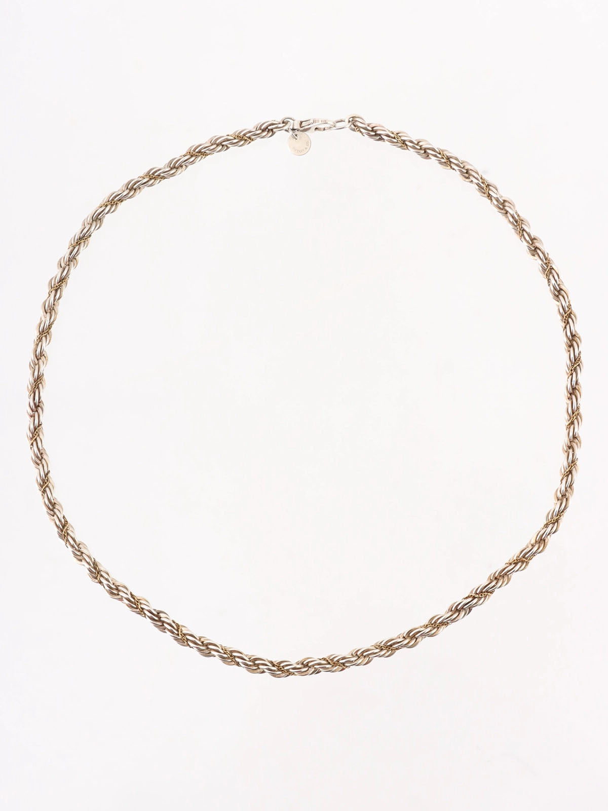 18K925 Twist Chain Necklace Silver/Gold