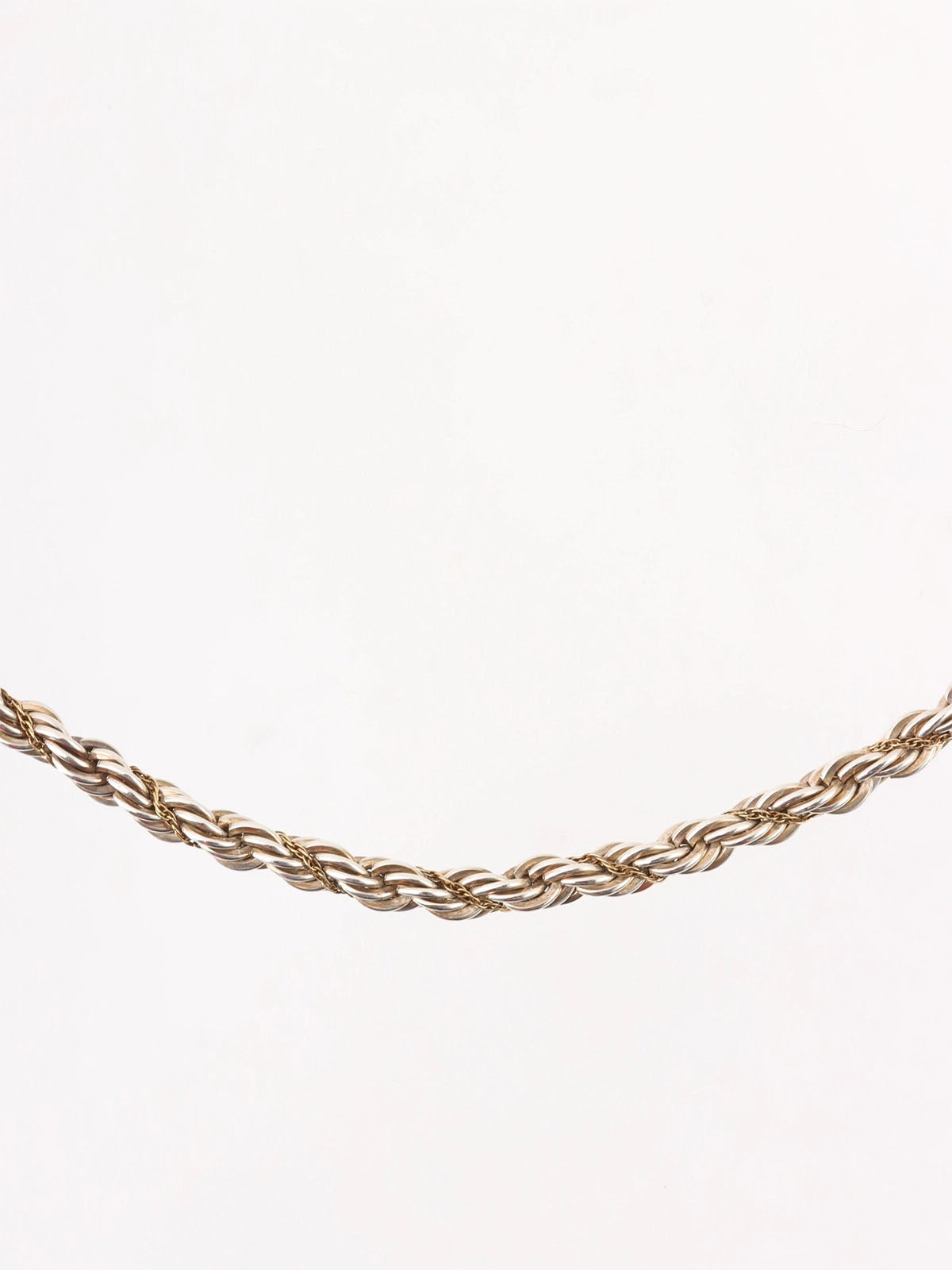 18K925 Twist Chain Necklace Silver/Gold