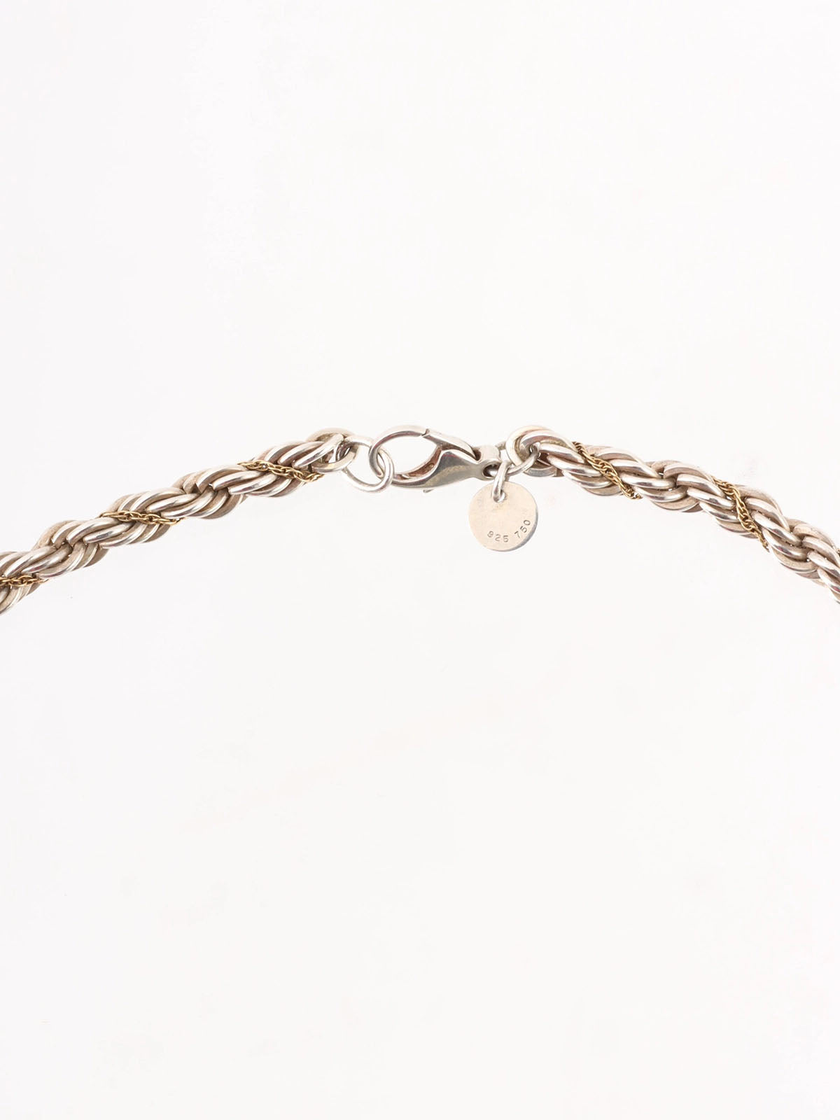 18K925 Twist Chain Necklace Silver/Gold