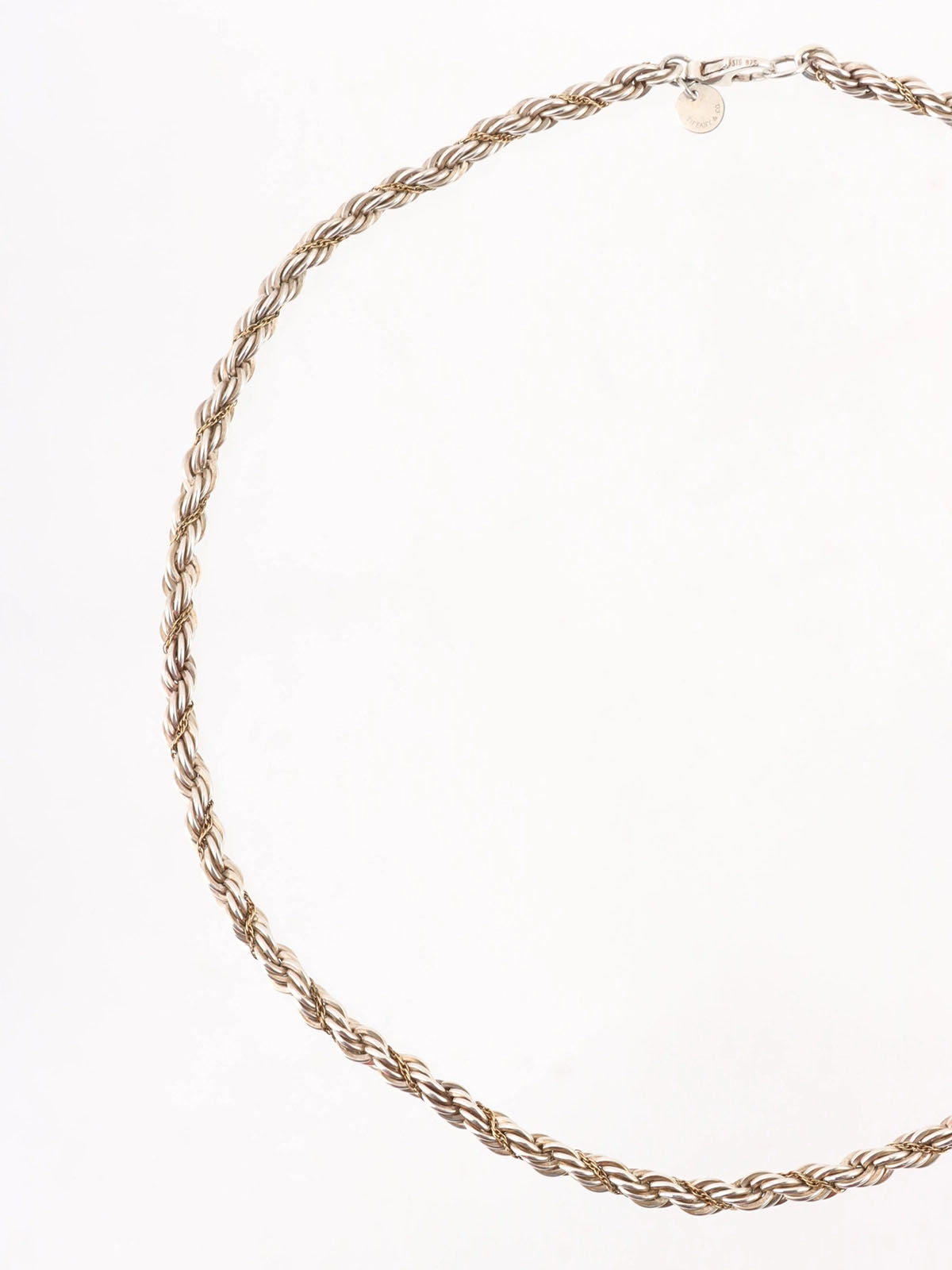 18K925 Twist Chain Necklace Silver/Gold
