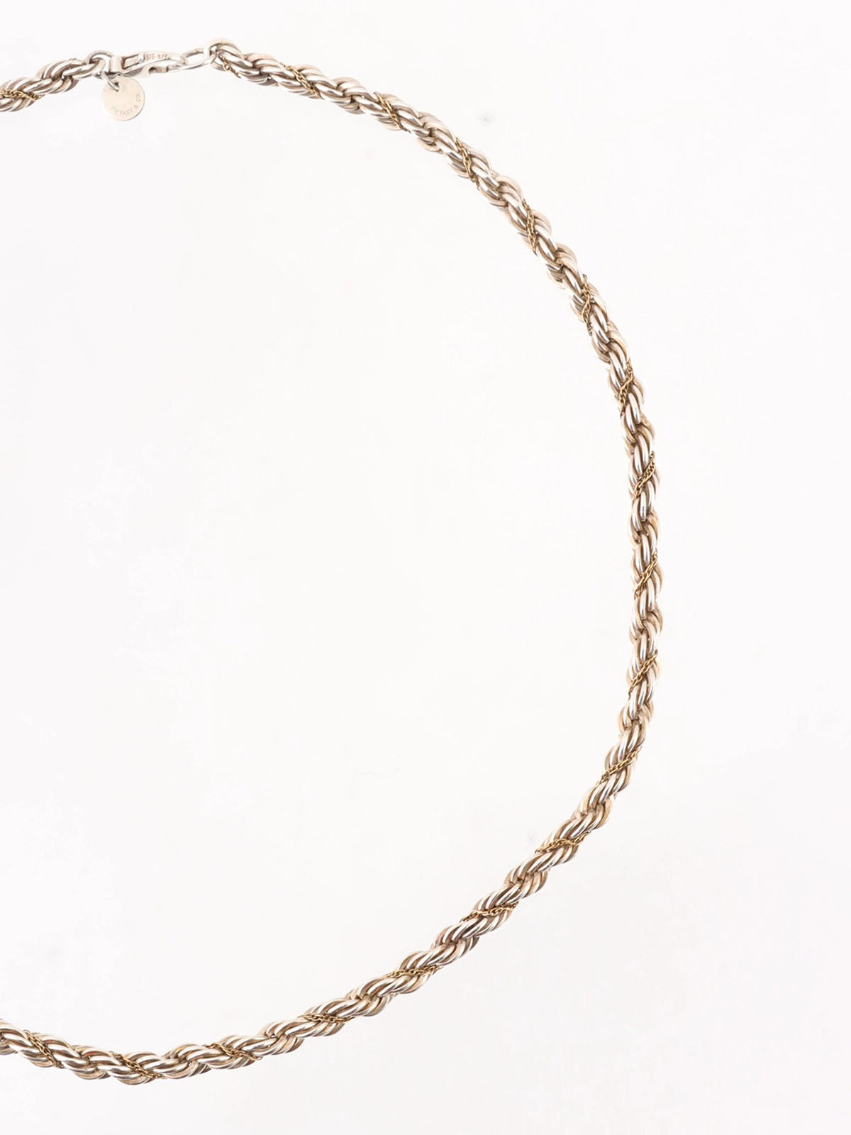 18K925 Twist Chain Necklace Silver/Gold