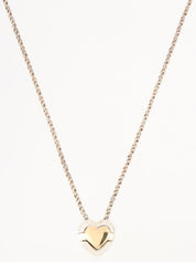 18K925 Heart Puzzle Necklace Silver/Gold