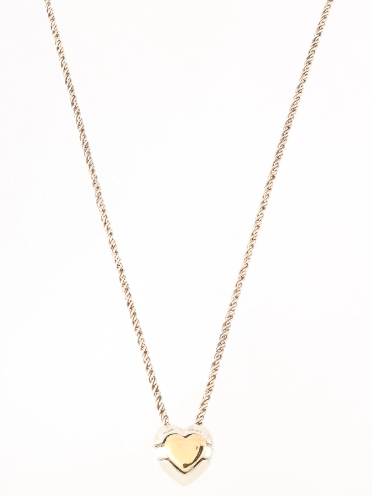 18K925 Heart Puzzle Necklace Silver/Gold