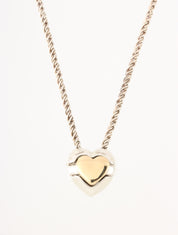 18K925 Heart Puzzle Necklace Silver/Gold