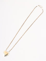 18K925 Heart Puzzle Necklace Silver/Gold
